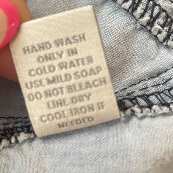 Charlotte Russe Blue White Bleached Denim Jacket - Picture 10 of 10